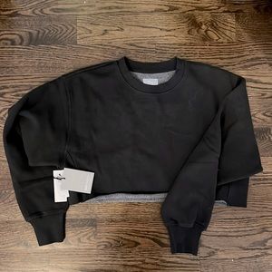 Aritzia Cropped Fleece Sweatshirt